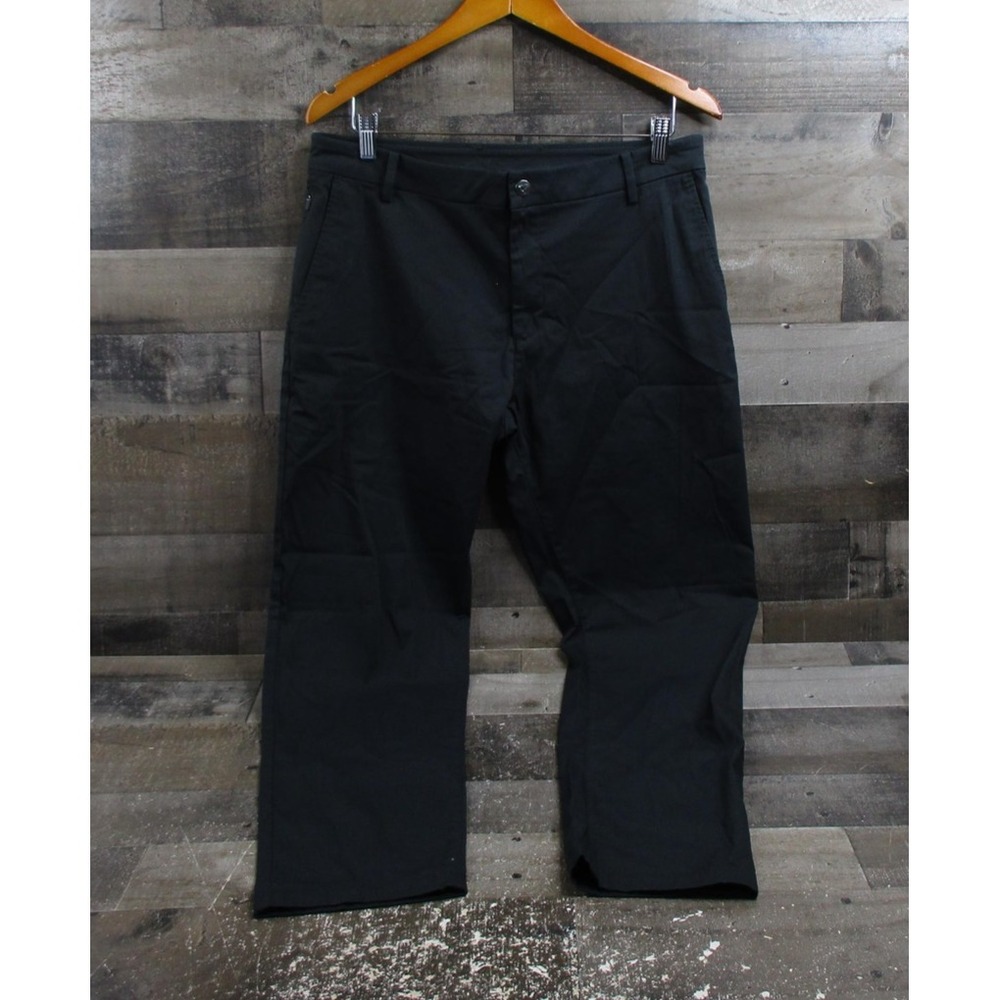 Birddogs Pants Mens 34x30 Black Stretch Chino Built-In Liner Athletic Casual